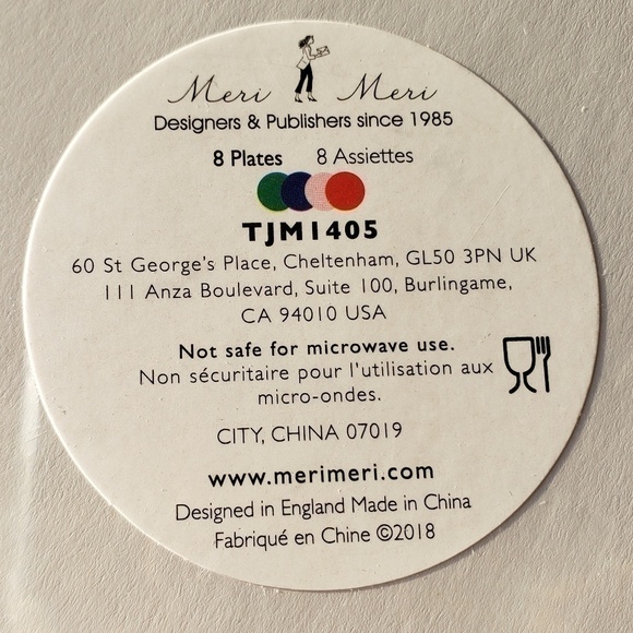 NWT - Meri Meri Round Happy Birthday Plates (set of 16) 10" - Picture 4 of 4
